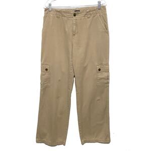 Dockers Cargo Pants Khakis Chinos Womens 10 Utility Gorpcore Preppy Flap Pockets